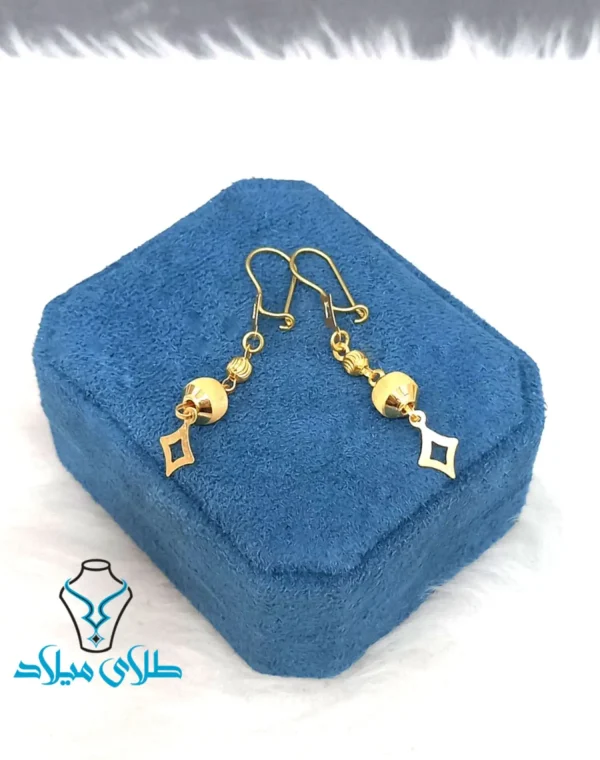 گوشواره آویز مهره ای - Image 3