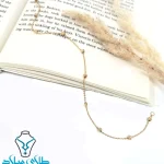 خرید پابند طلا مهره ای کد1