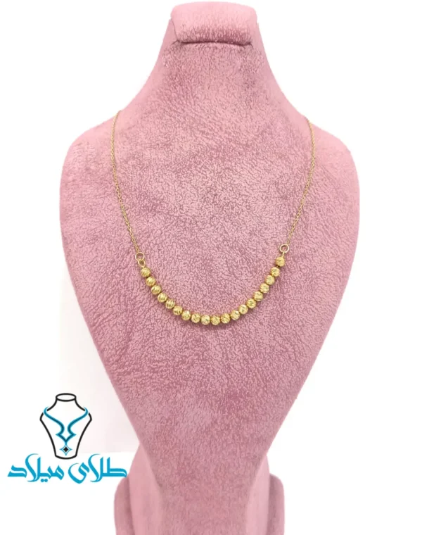 گردنبند طلا مهره ای - Image 3