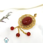 خرید پلاک طلای عقیق کد5