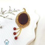 خرید پلاک طلا عقیق کد4