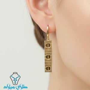 خرید گوشواره آویز طلا کارتیه کد6 از طلای میلاد