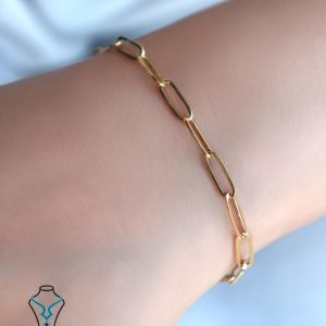دستبند زنجیری طلا کد27 طلای میلاد