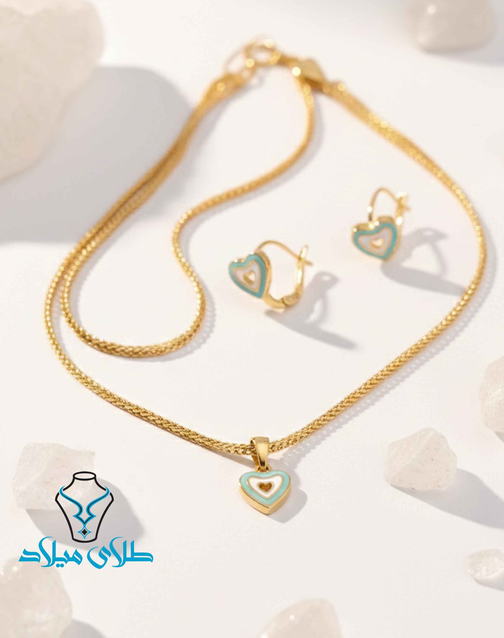 نیم ست طلا بچگانه کد1