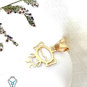 پلاک طلا بچگانه کد19 میلادزر