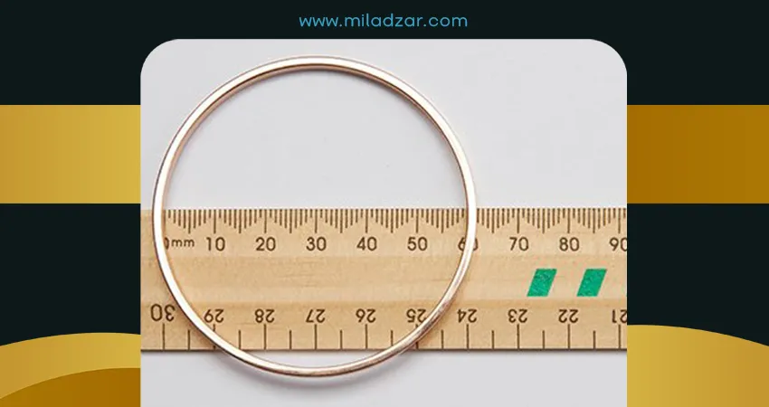 نحوه اندازهگیری دقیق قطر داخلی النگو با خطکش