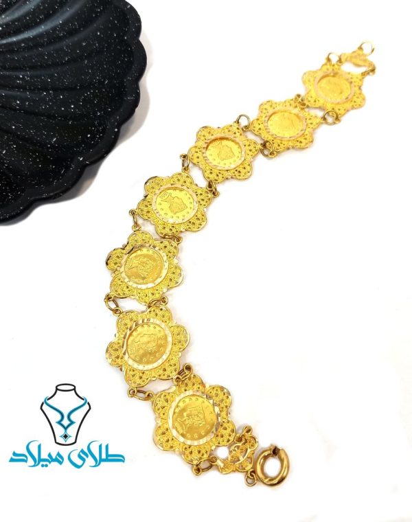 دستبند طلا الیزابت سکه ای