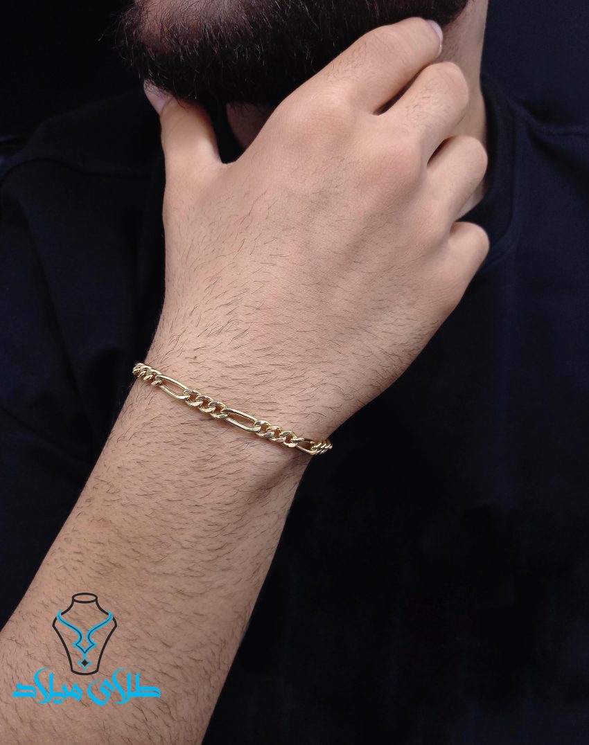 خرید دستبند طلا فیگارو کد2