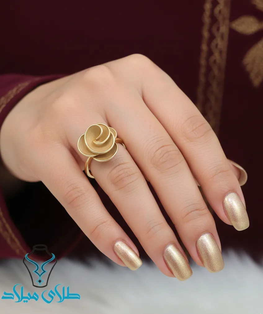 انگشتر طلا گل