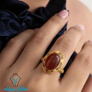 انگشتر طلا عقیق کد3