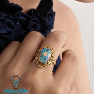 خرید انگشتر طلا فیروزه کد3