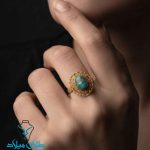 خرید انگشتر طلا فیروزه کد4