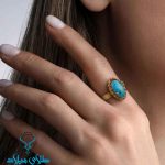 خرید انگشتر طلا فیروزه کد6