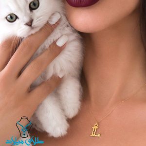 خرید پلاک طلا حروف L