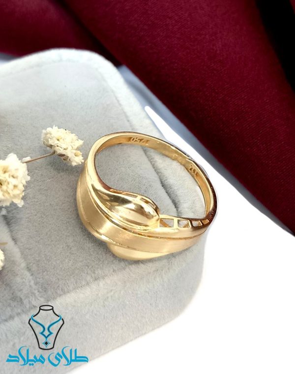 انگشتر طلا مات و آیینه ای