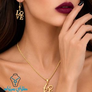 خرید نیم ست طلا لاو
