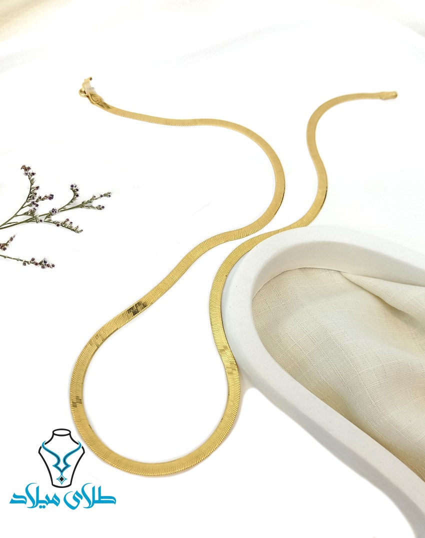خرید گردنبند هرینگبون طلا کد19