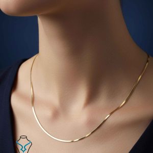 خرید گردنبند طلا هرینگبون کد20 از گالری طلای میلاد