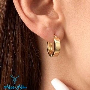 خرید گوشوار حلقه ای طلا کد19