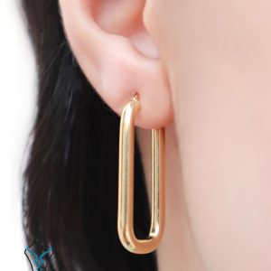 خرید گوشواره طلا حلقه ای کد6 میلادزر