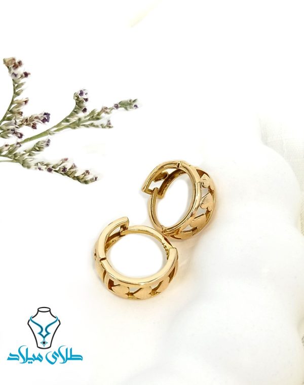 خرید گوشواره طلا حلقه ای کد60