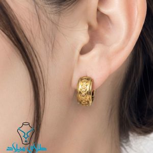خرید گوشواره حلقه ای طلا کاترینا