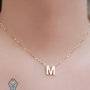 خرید پلاک طلا حروف m
