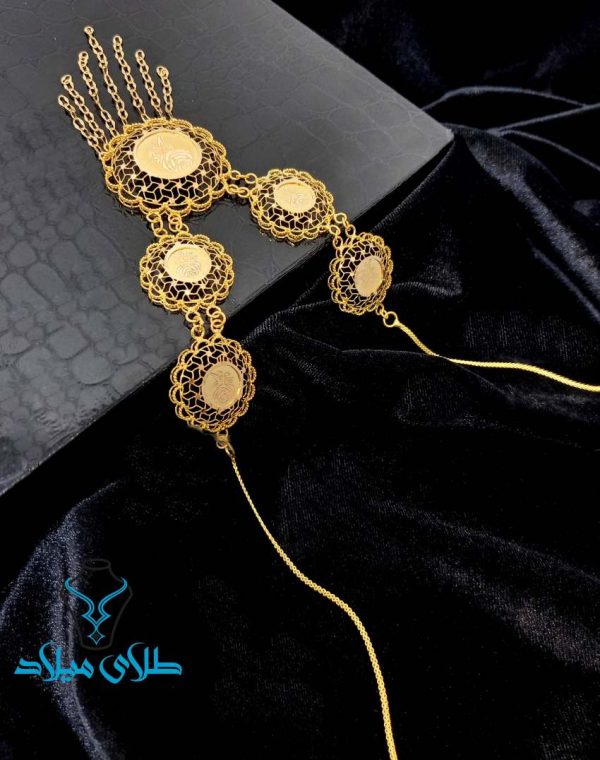 خرید گردنبند طلا ماه گل