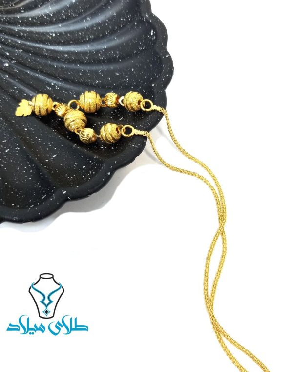 گردنبند طلا ماهنا مهره ای