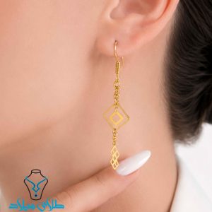 خرید گوشواره آویز طلا مهرا