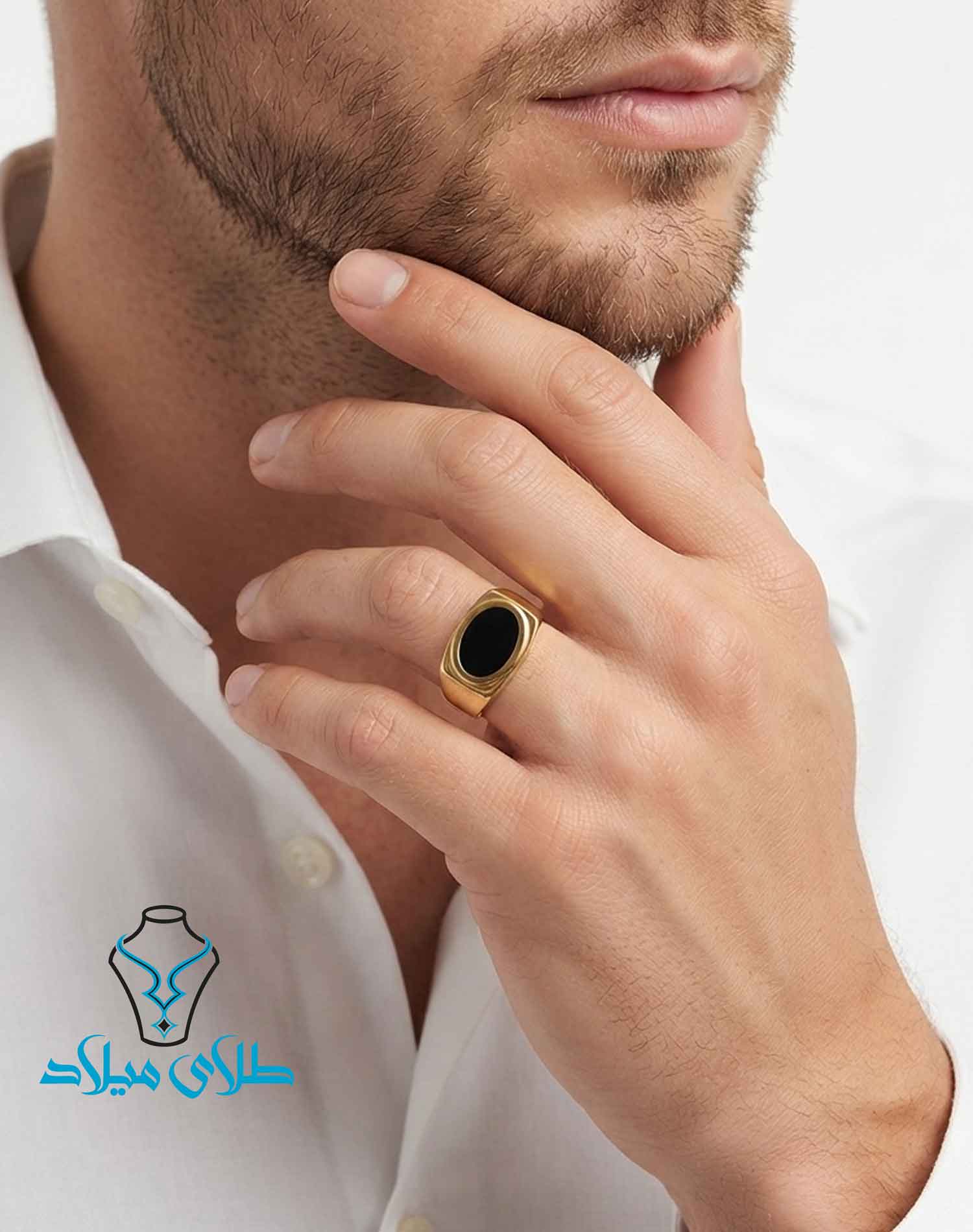 انگشتر طلا مردانه کد1 میلادزر