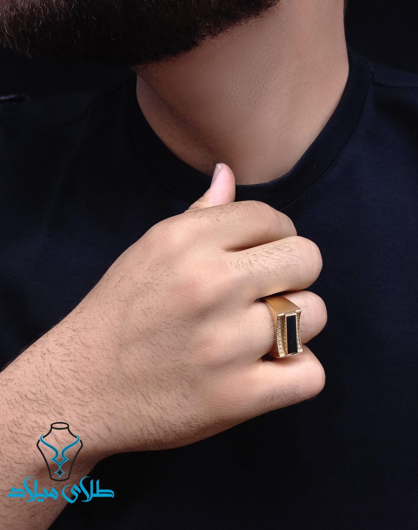 خرید انگشتر طلا مردانه کد12