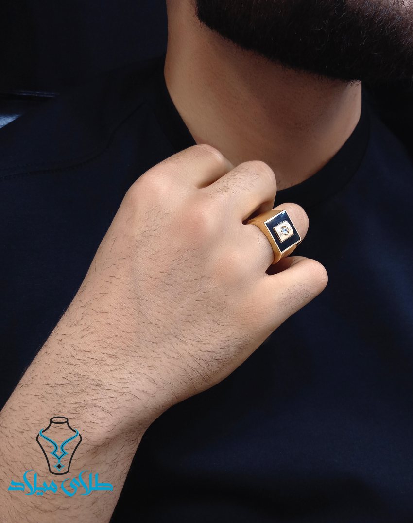خرید انگشتر طلا مردانه کد2