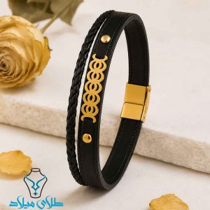 دستبند چرم مردانه کد1