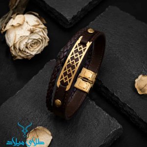 دستبند چرم مردانه کد3