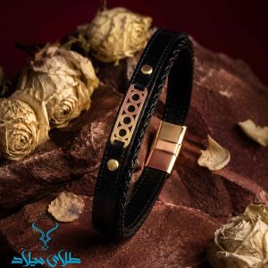 دستبند چرم مردانه کد2