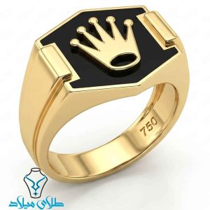 خرید انگشتر طلا مردانه کد21 میلادزر