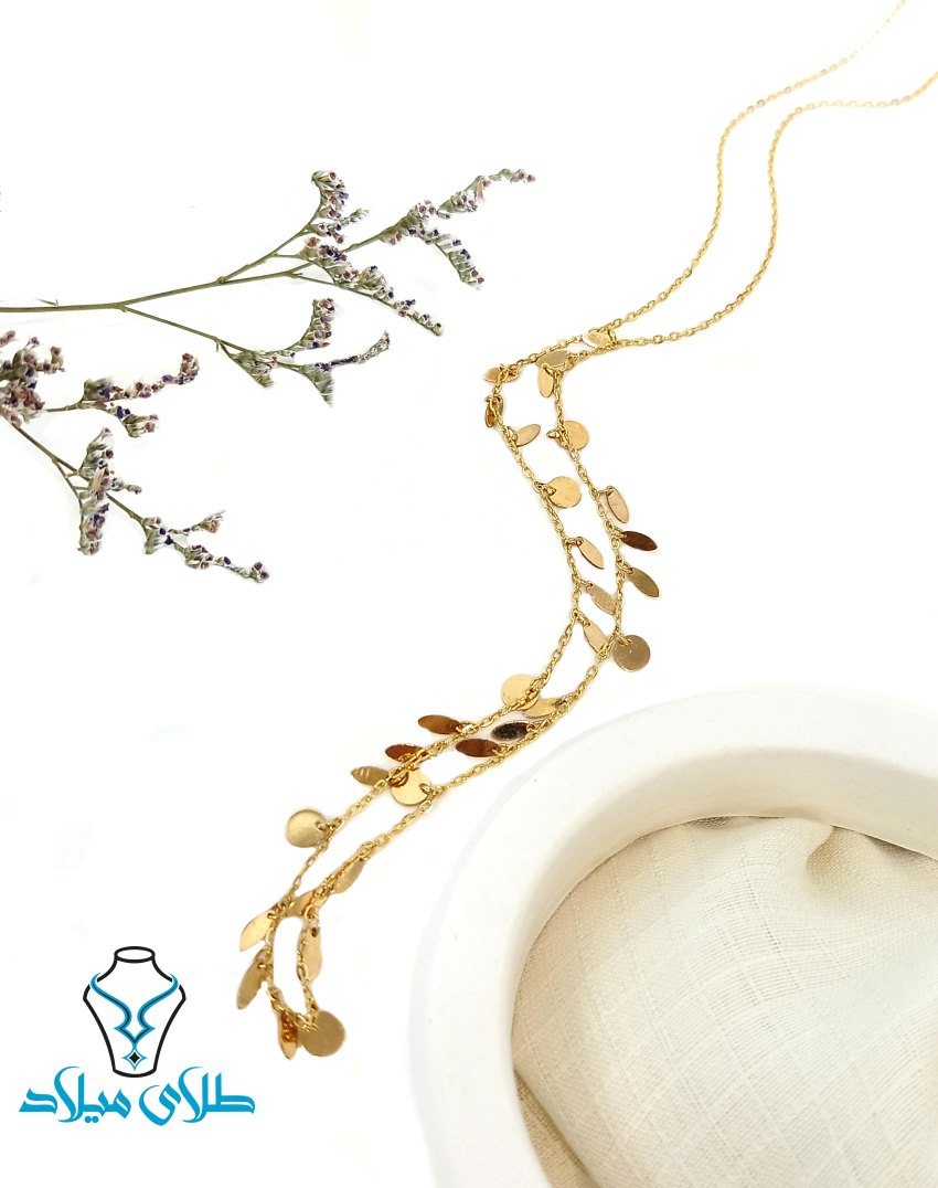 خرید گردنبند طلا پولکی کد 26