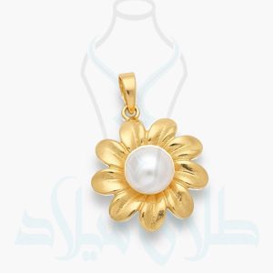 خرید پلاک طلا مرواریدی کد46