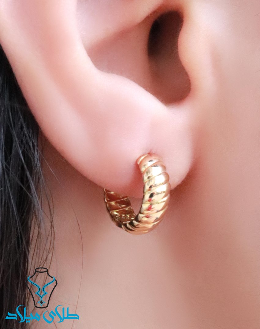 خرید گوشواره حلقه ای پلین