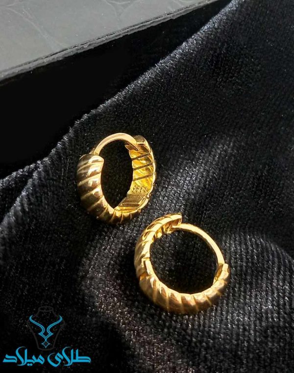 گوشواره حلقه ای پلین زیبا