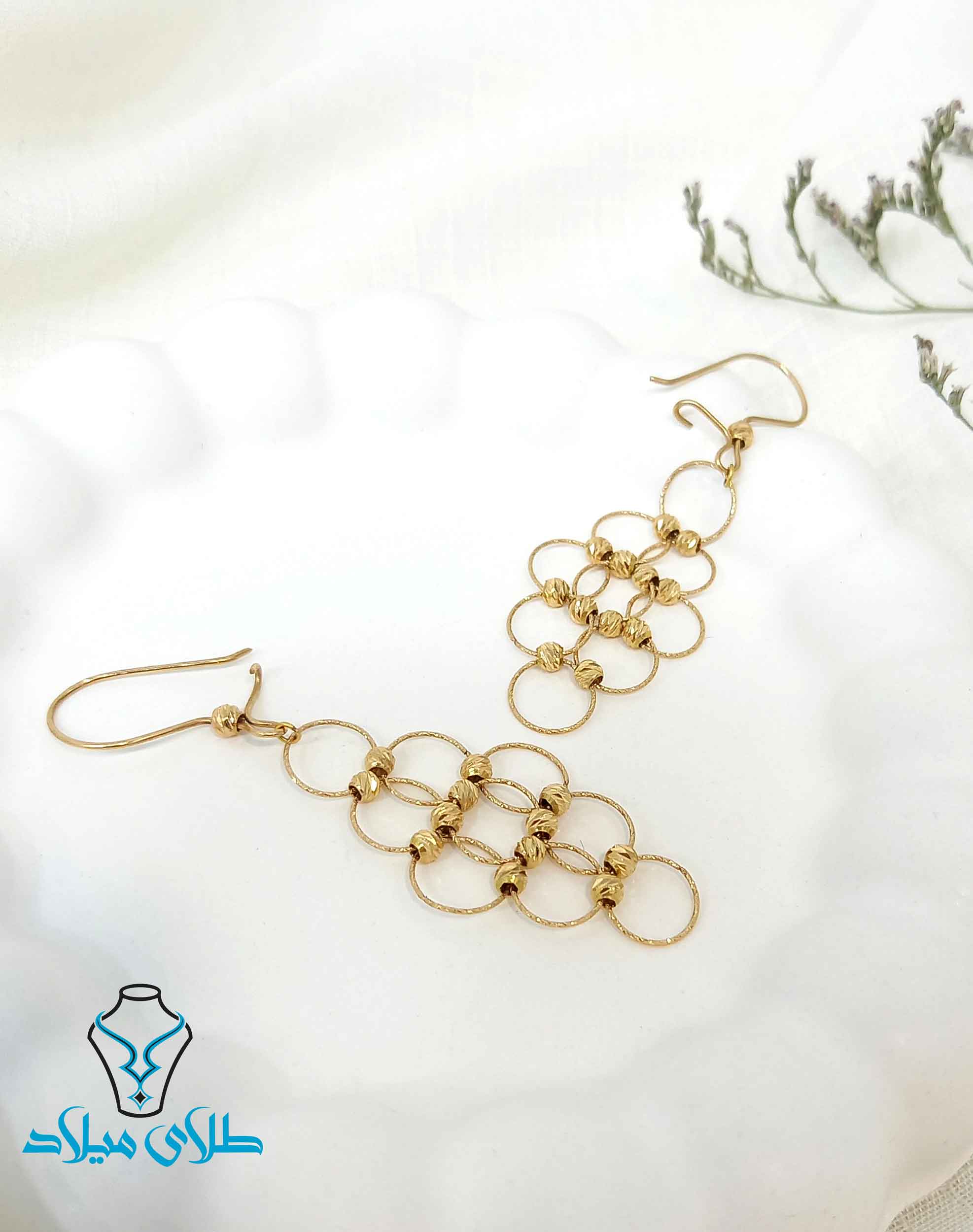 خرید گوشواره طلا آویز کد 18