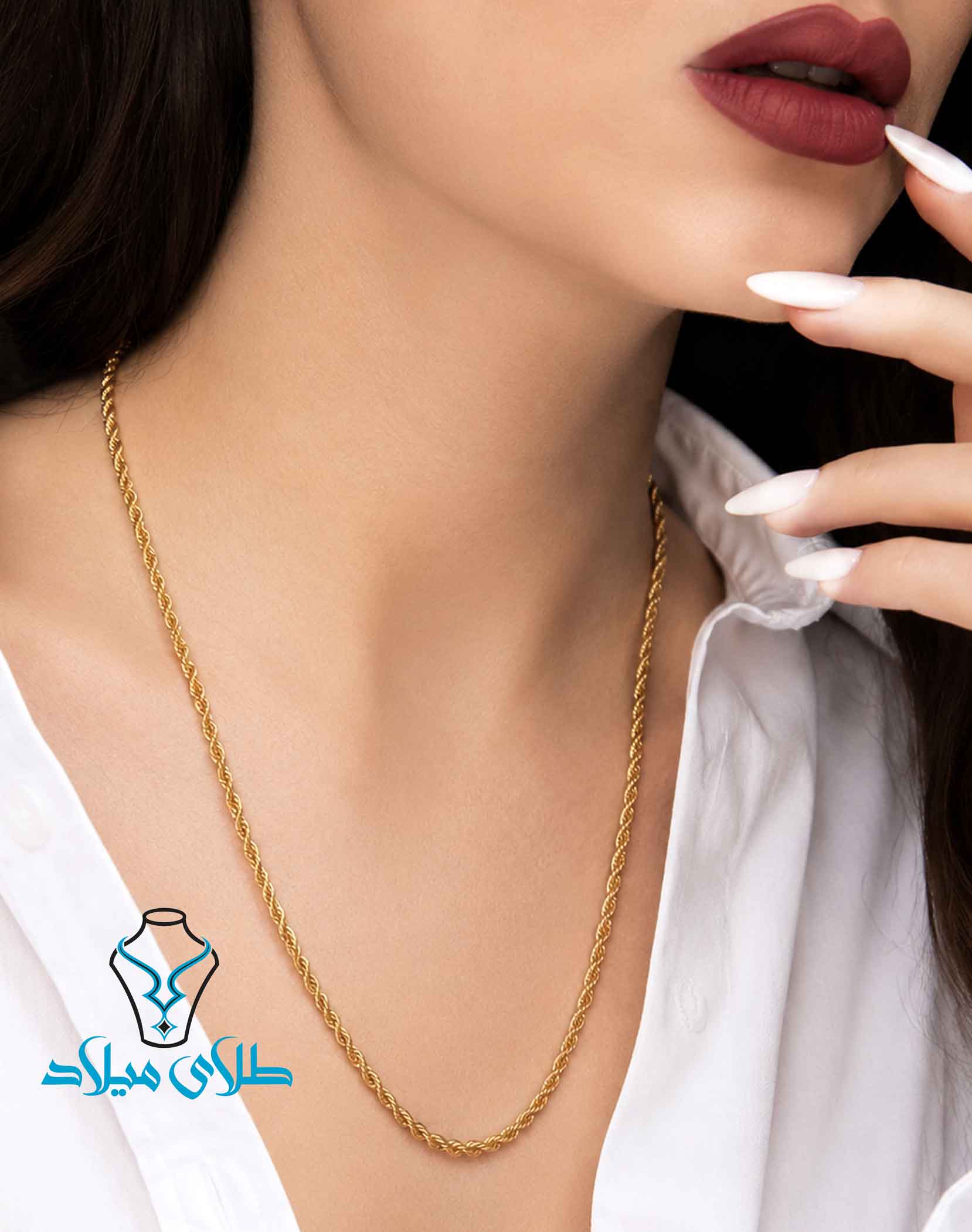 زنجیر طلا طنابی کد1 میلادزر