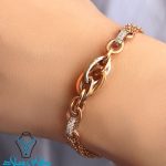 خرید دستبند طلا رزالین