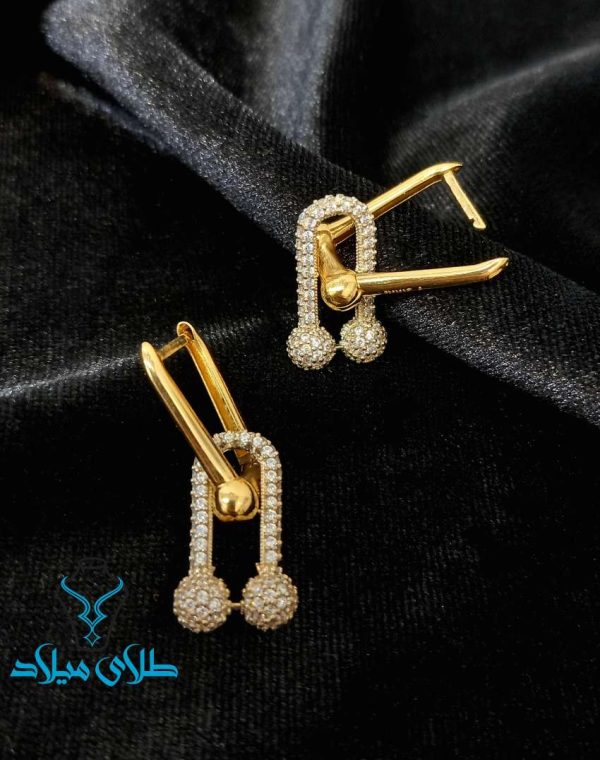 گوشواره آویز تیفانی نگین دار