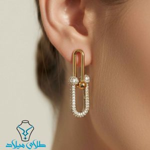 خرید گوشواره آویز طلا تیفانی کد3 از سایت میلادزر