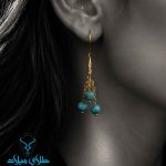 خرید گوشواره آویز فیروزه کد1