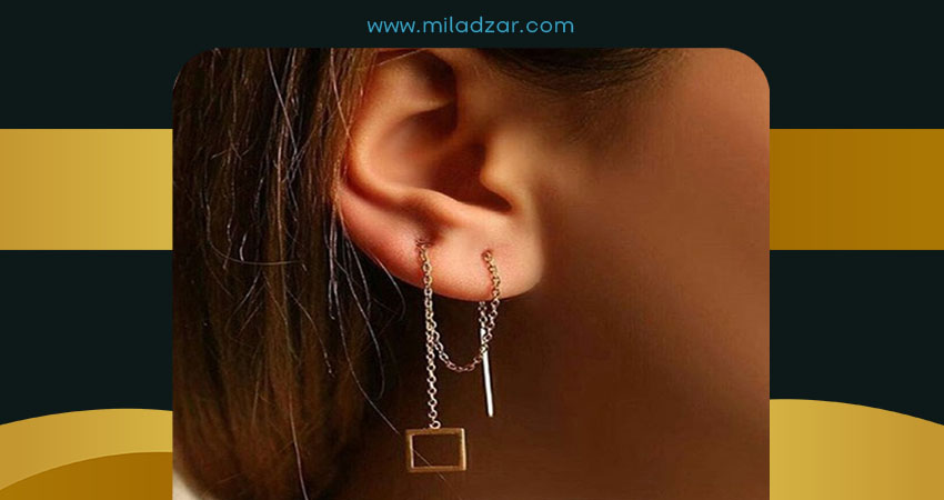 انواع گوشواره بخیه ای