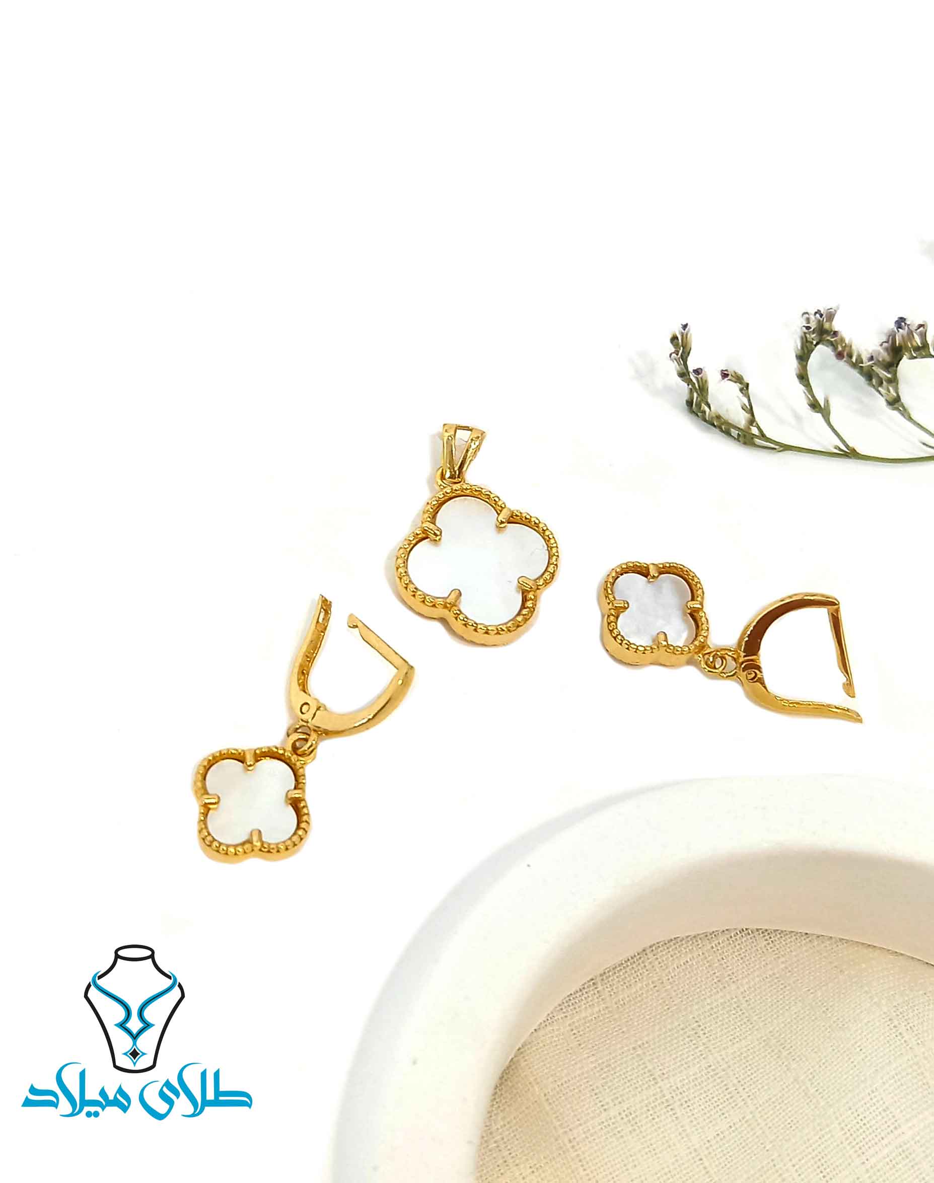 خرید نیم ست طلا ونکلیف کد 15