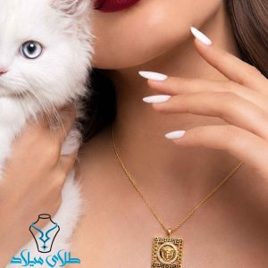 خرید پلاک طلا ورساچ کد3